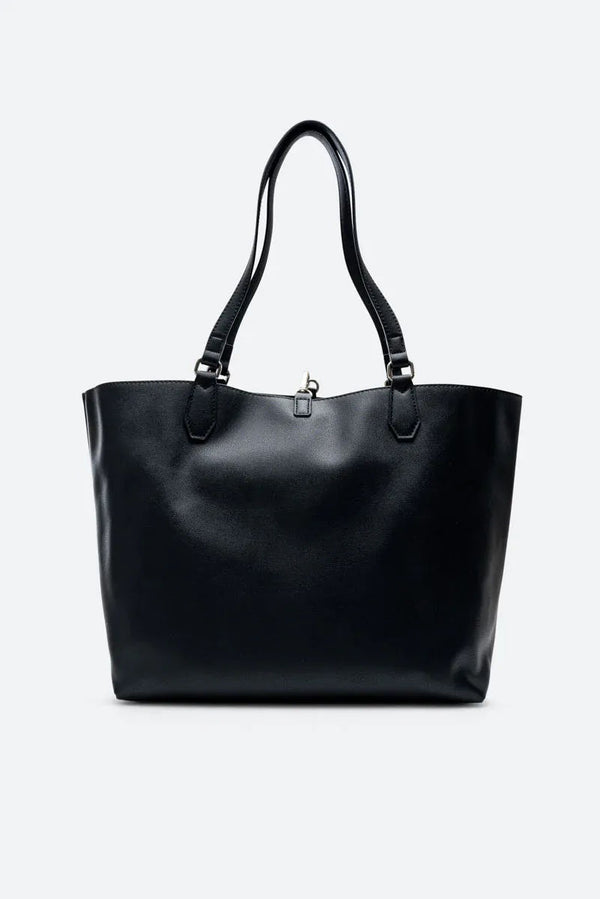 Teodosia Reversible Black Small Shopping Bag