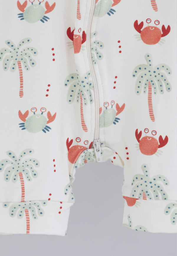 Tutina con zip in bambù - Granchietti- Palloncino blu