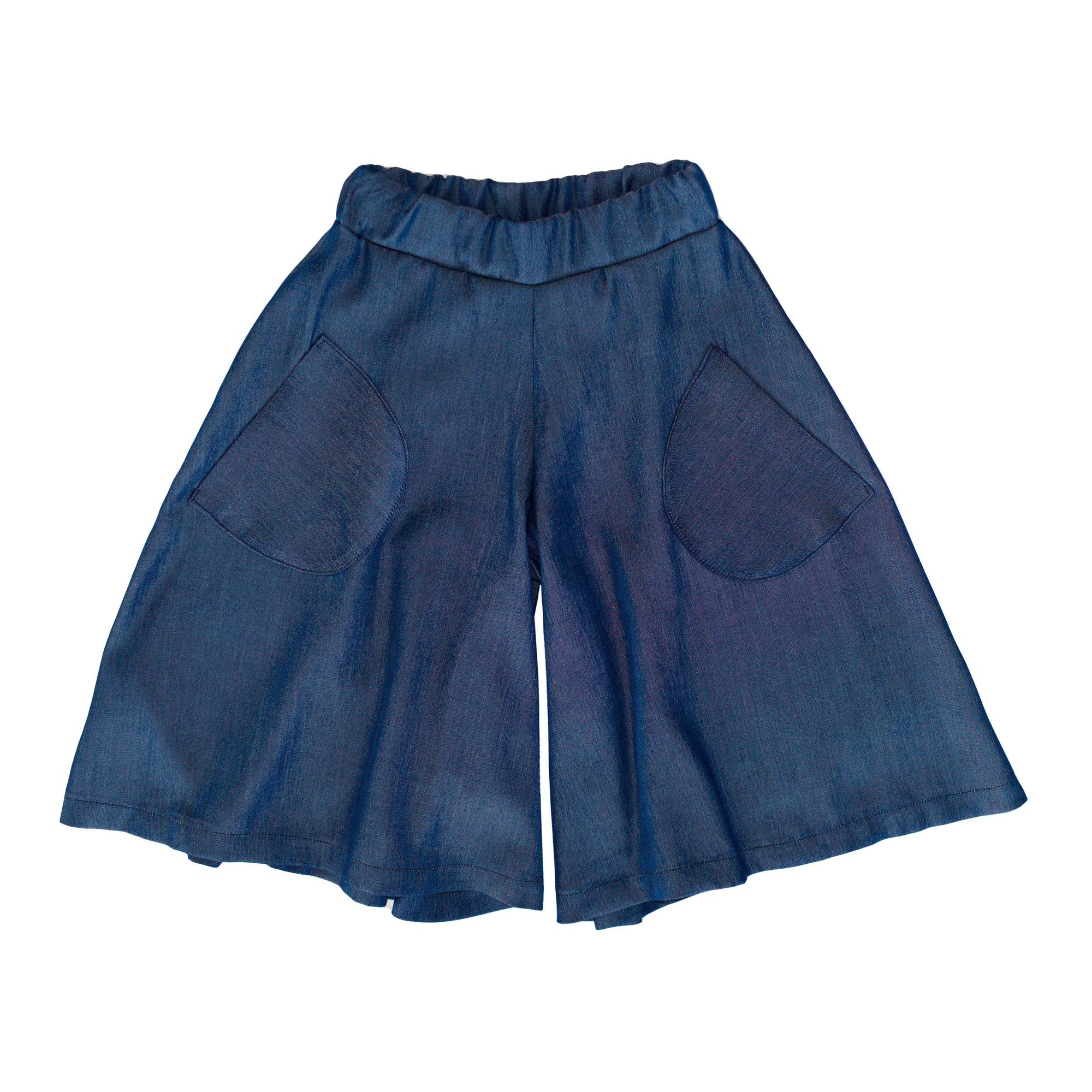 PANTALONE MORBIDO EFFETTO JEANS WIDE-LEG