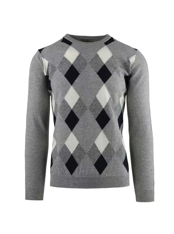 RHOMBUS INLAY CREW NECK
