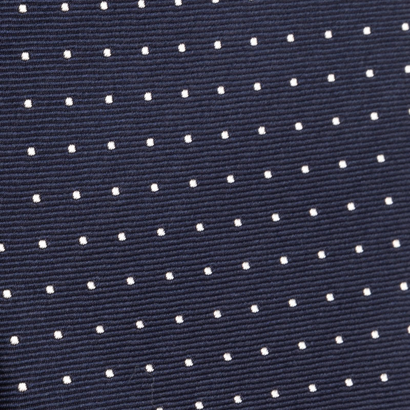 Midnight blue polka dot tie 