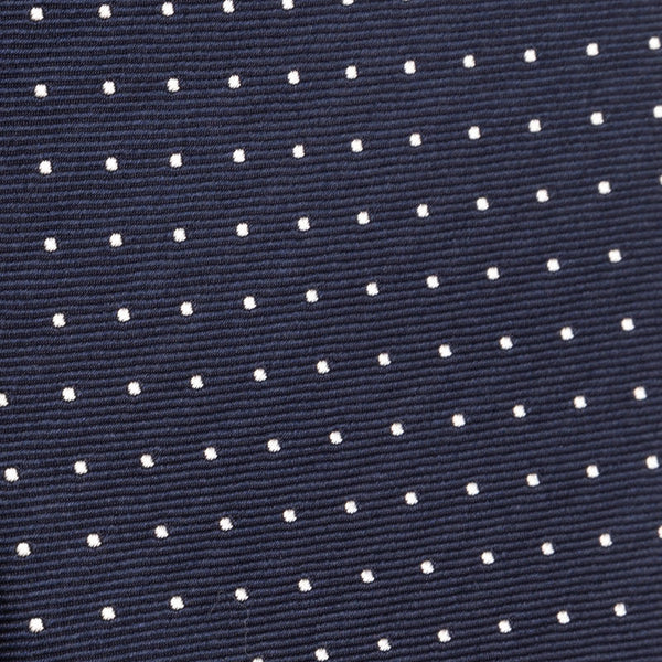 Midnight blue polka dot tie 