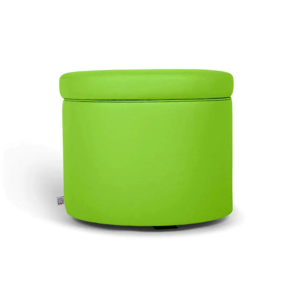 PANDORA 50 ROUND ECO, Pouf Contenitore Ecopelle Rotondo 50 h42