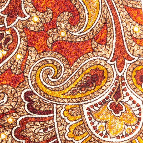 Pure silk tie gold red