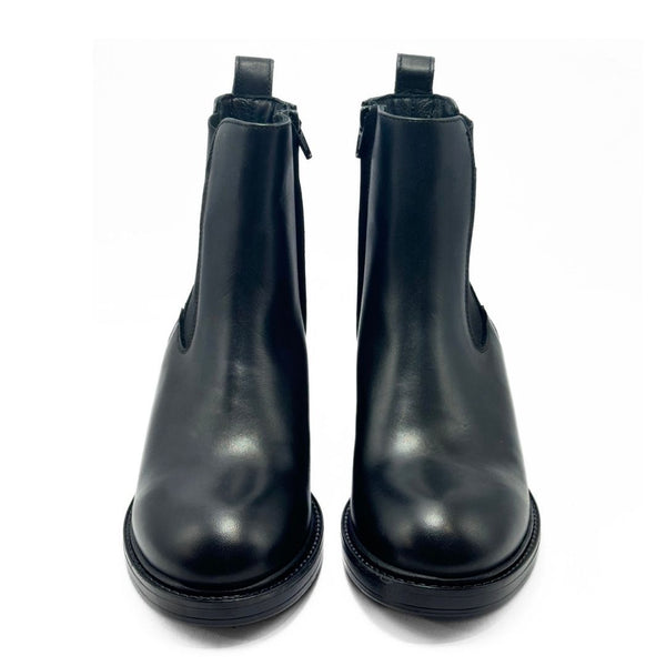 MastroDomenico Women's Handmade Low Ankle Boots - Black 