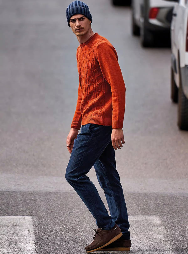 VELVET PANTS WITH STACKED CORDUROY