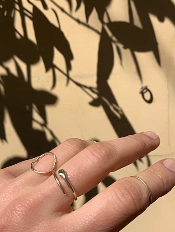 KARMA - ANELLO CON CERCHIO - ORO 18CT
