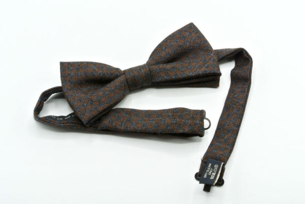 Pure wool patterned bow tie