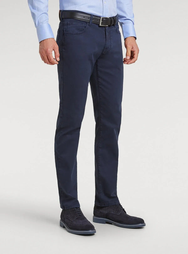 Pantalone 5 tasche in gabardine di cotone
