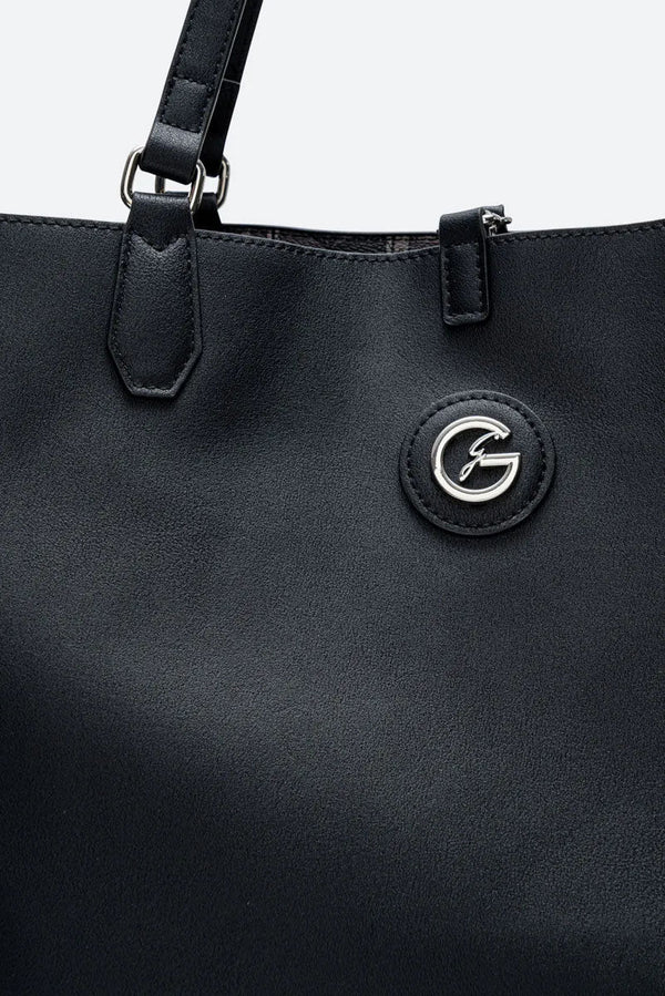 Teodosia Reversible Black shopping bag