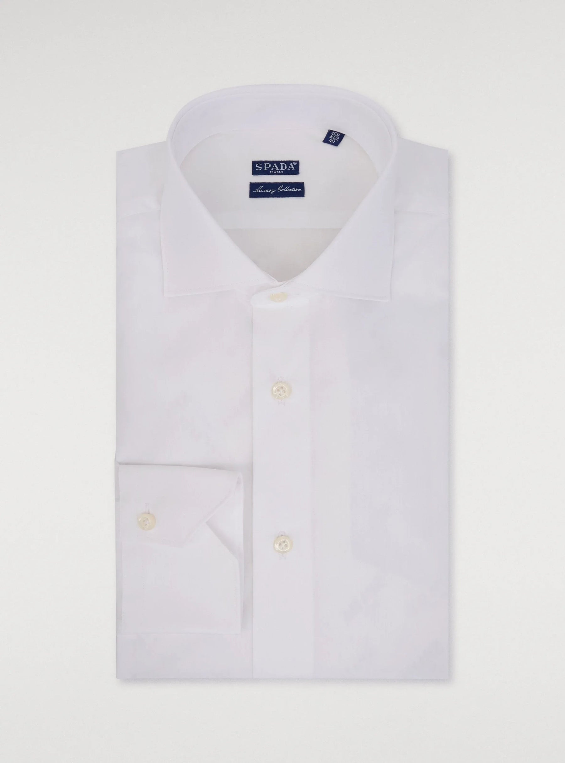 Plain cotton French collar shirt