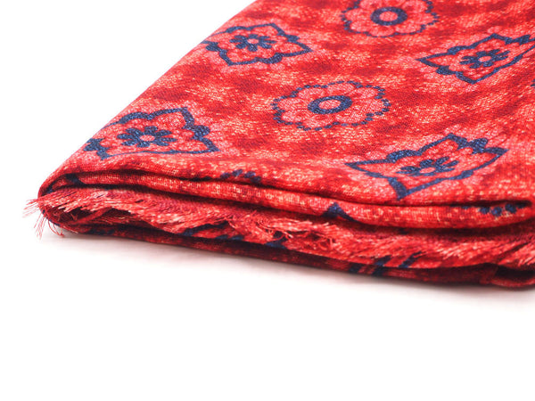 Red pure wool scarf