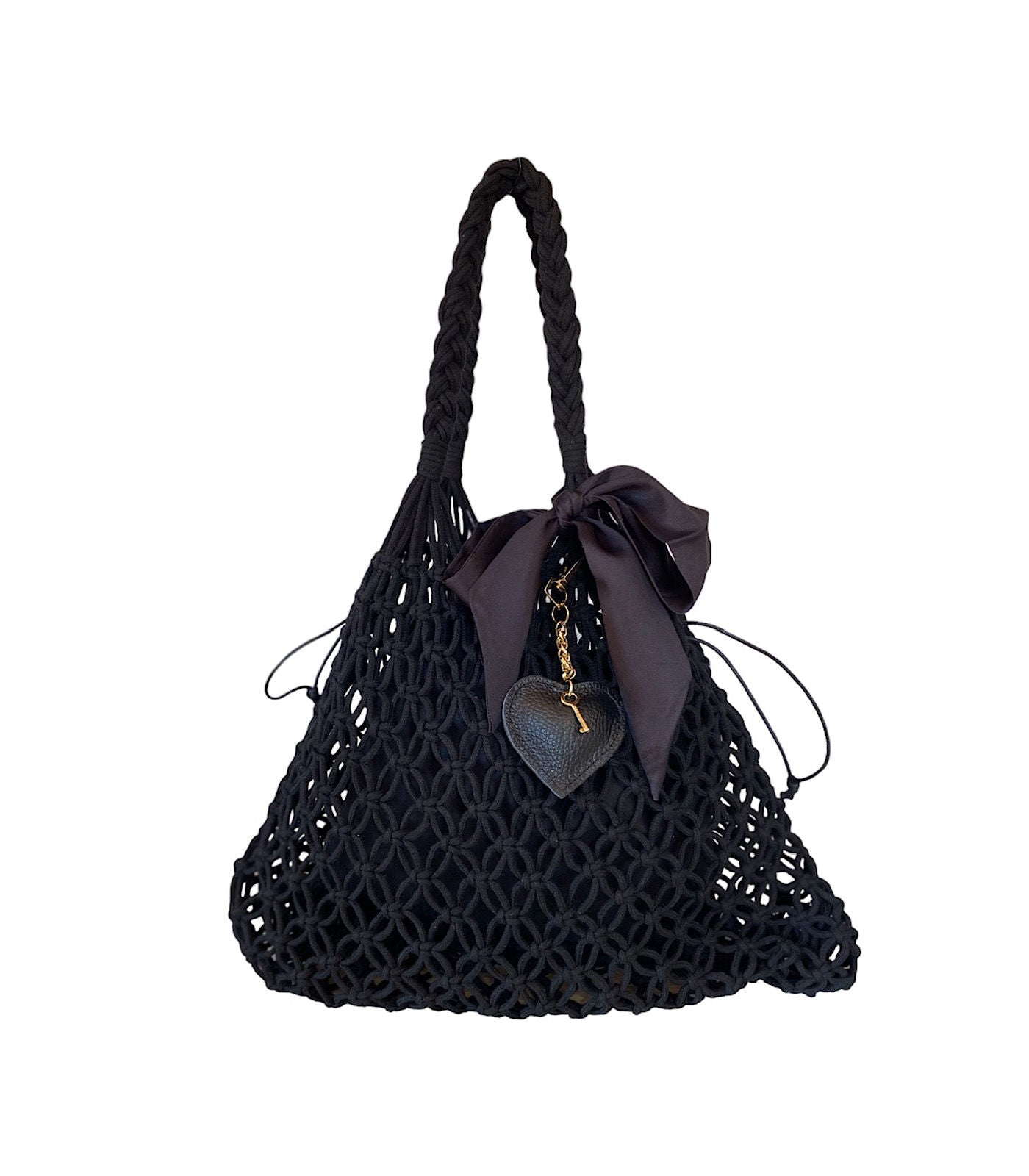 Sacs Col Black Macramé Net