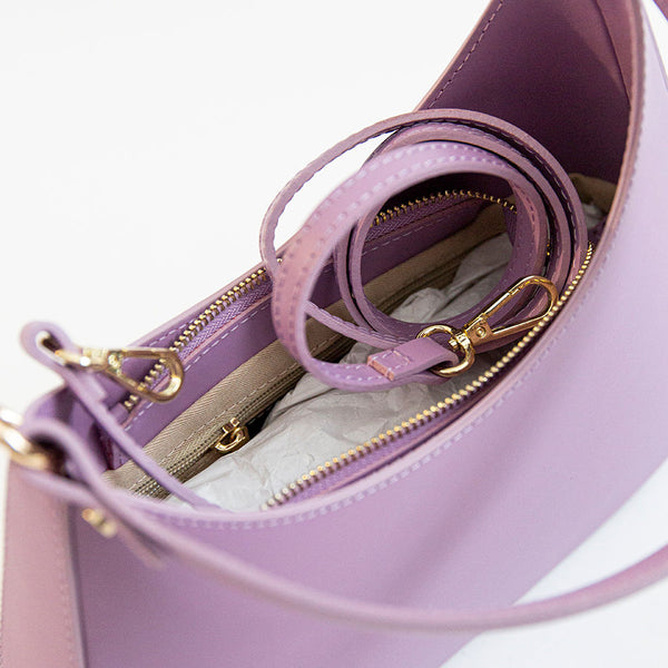 EDI - Hobo bag in elegant mauve leather