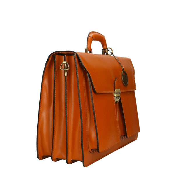 Men's Leather Briefcase Document Bag - 39x30x18 cm - 7001 