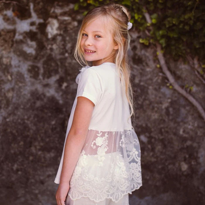 T-SHIRT DETTAGLIO PIZZO