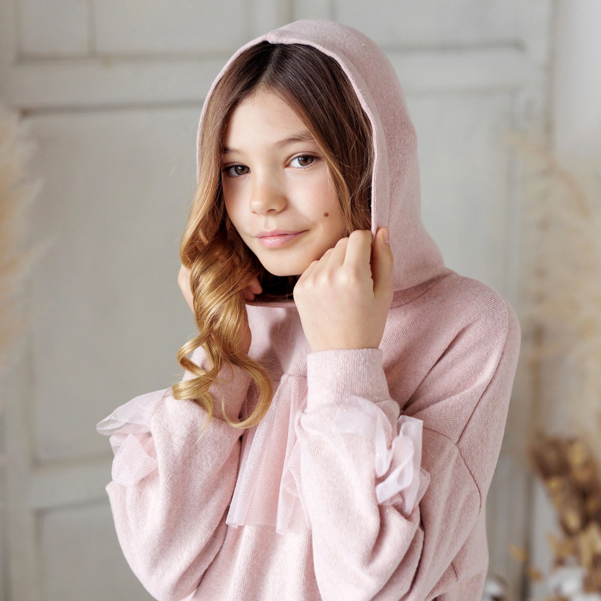 WARM COTTON DRESS WITH HOOD