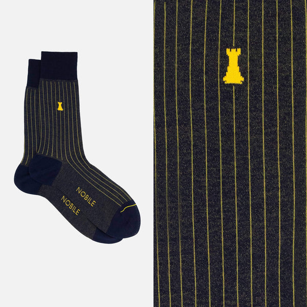 Julius Caesar - Short sock with very fine ribs 