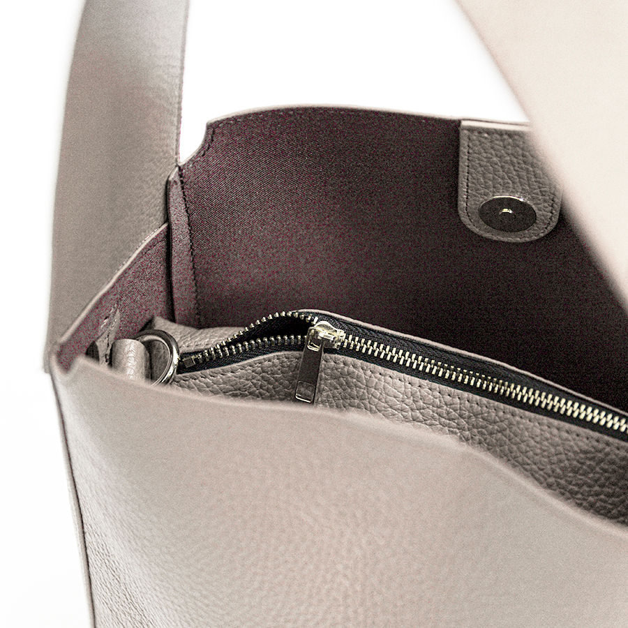 PAM - secchiello in pelle latte