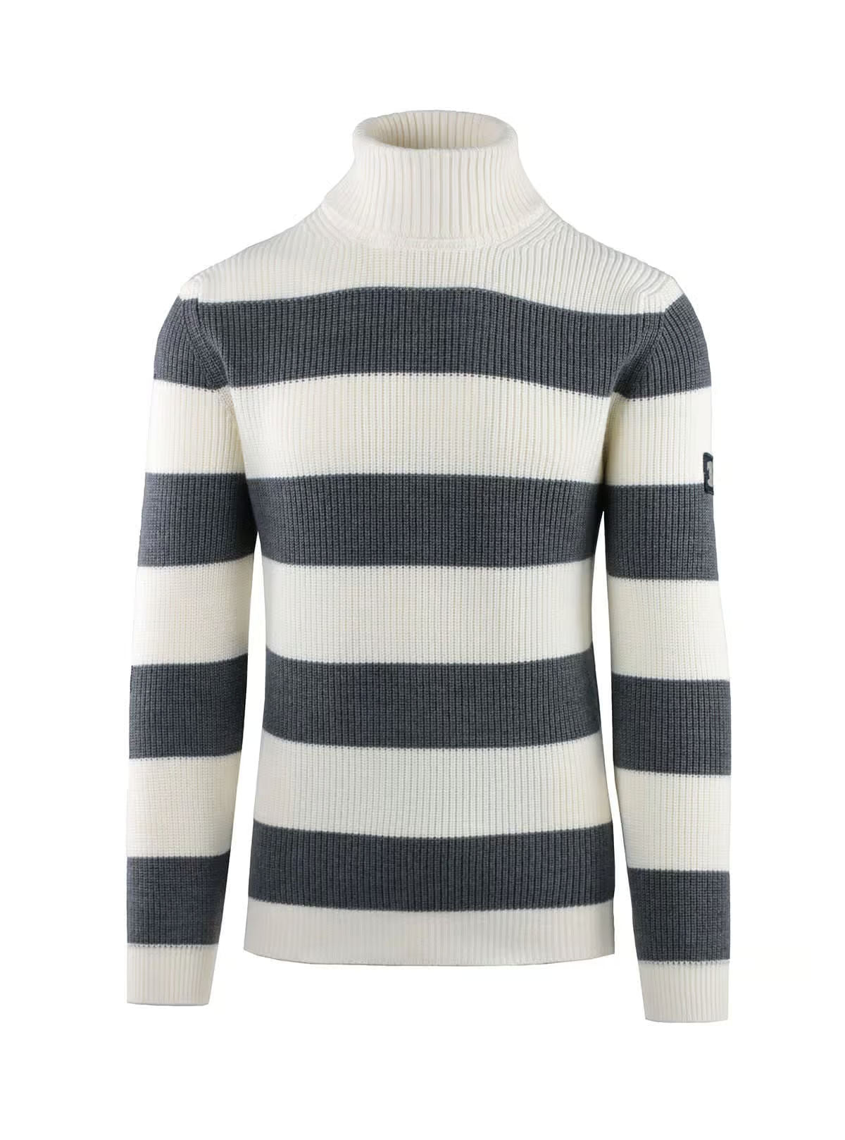 ENGLISH RIB STRIPED TURTLENECK