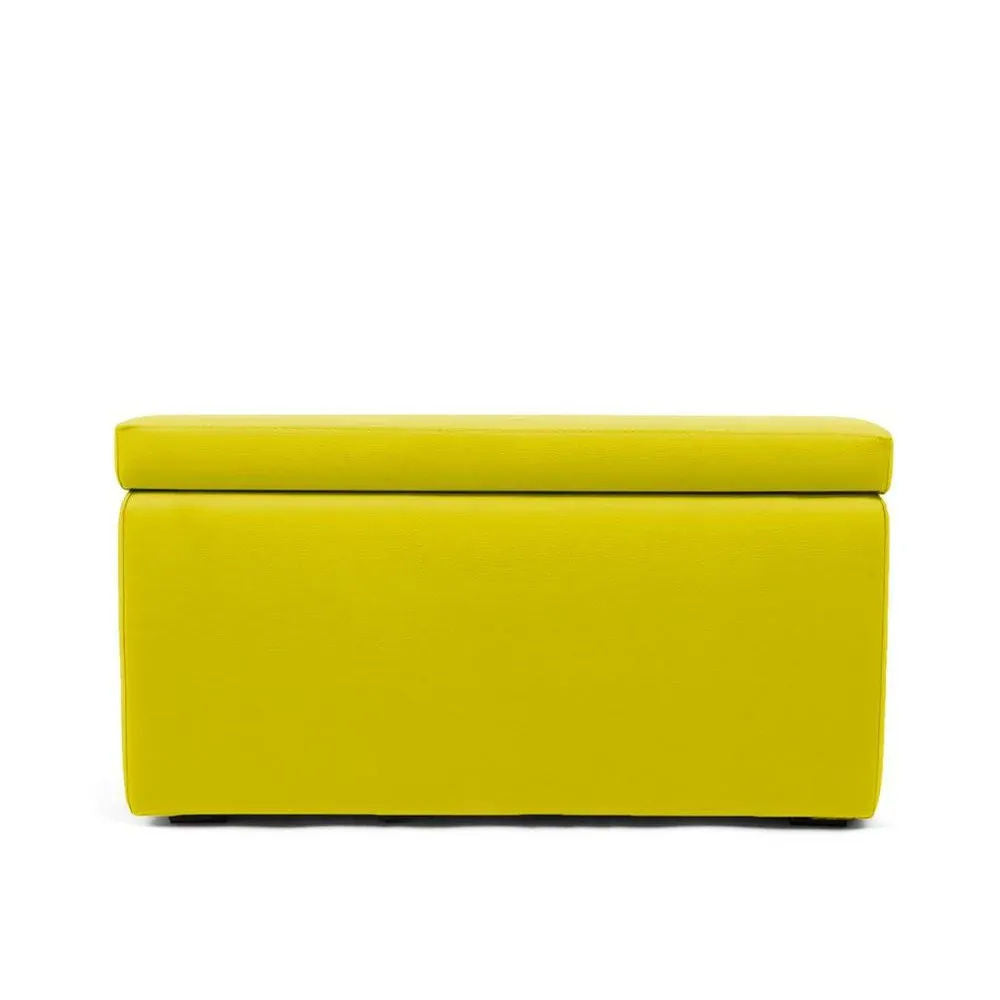 PANDORA 84 ECO, Rectangular Pouf Container in Eco-leather 84x42 h42