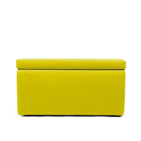 PANDORA 84 ECO, Rectangular Pouf Container in Eco-leather 84x42 h42