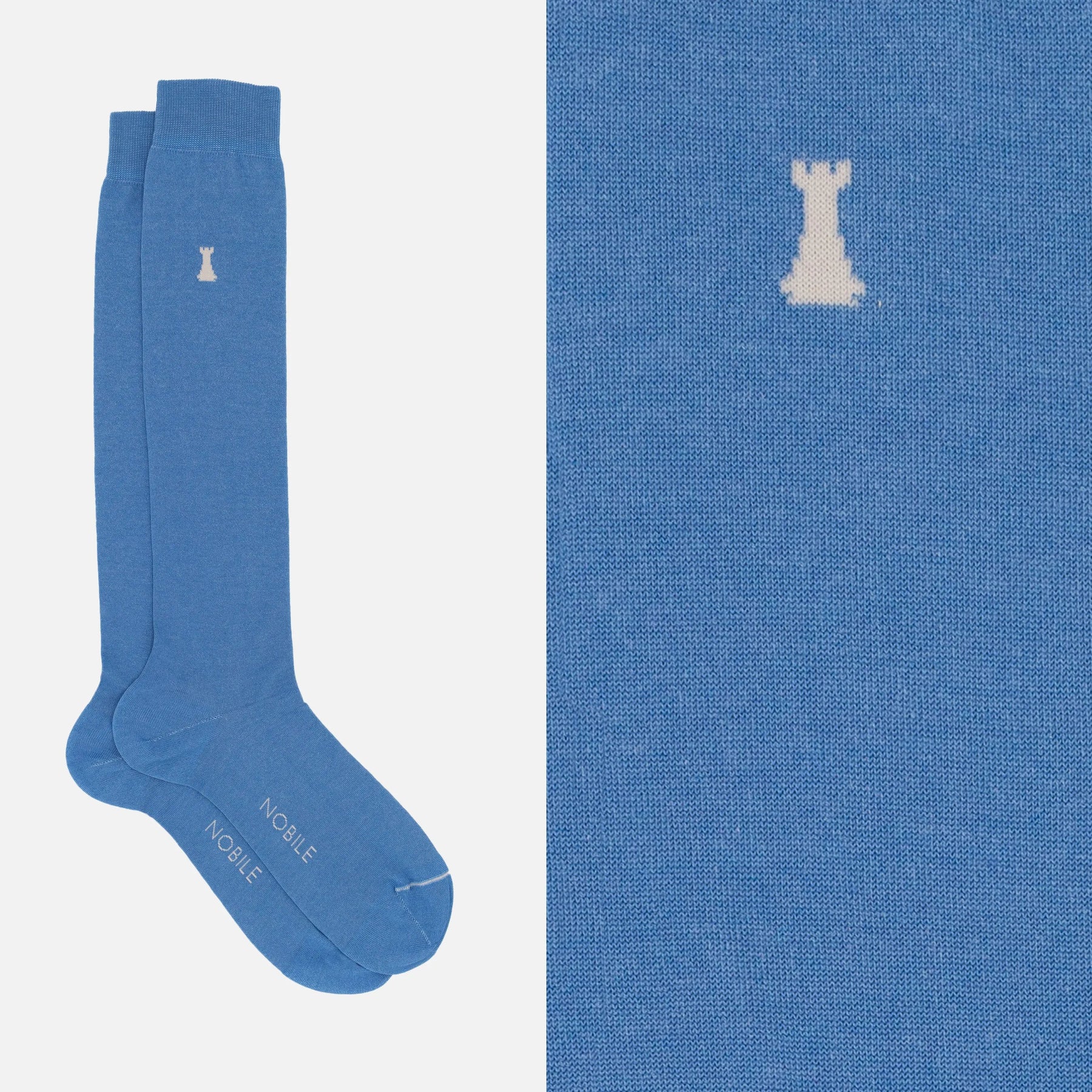 Federico II - Long solid color sock