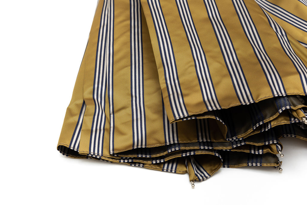 Mario Talarico golden folding umbrella with bamboo handle