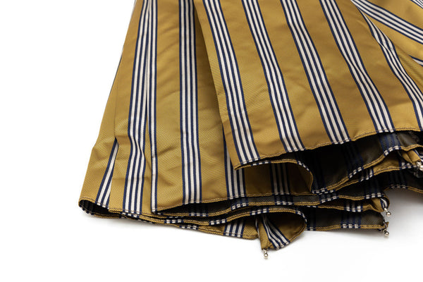 Mario Talarico golden folding umbrella with bamboo handle