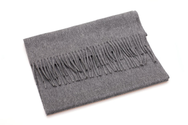 Grey cashmere scarf