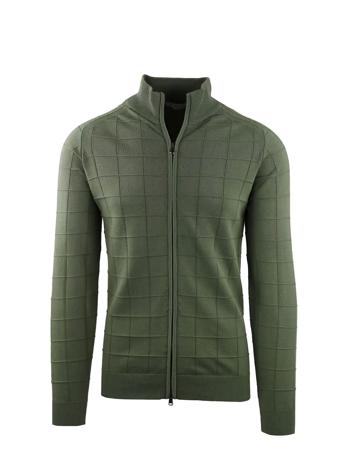 GIUBBINO FULL ZIP LAVORAZIONE QUADRI