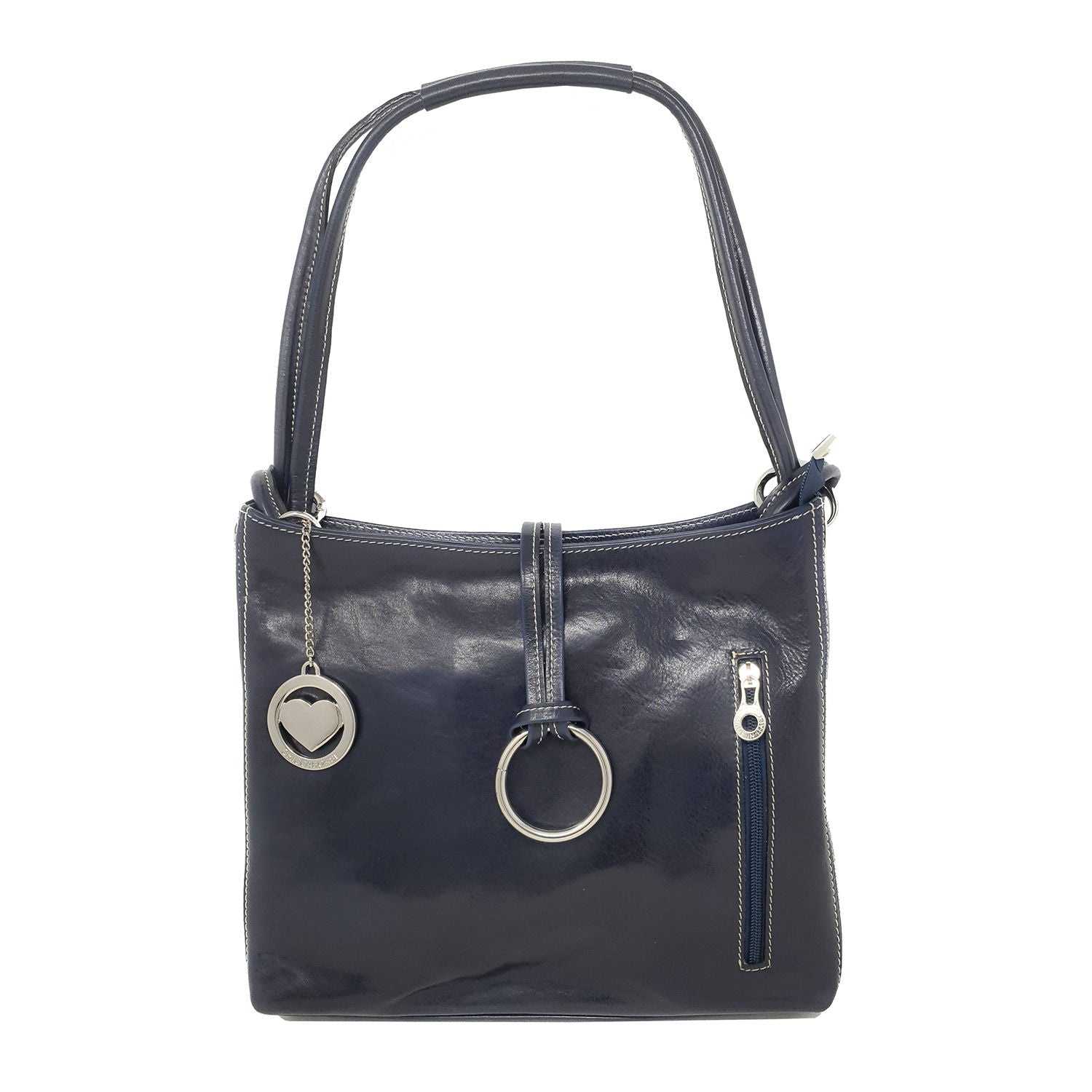 Women's Shoulder Bag in Soft Genuine Leather Made in Italy - 33x26x11 Cm - G095 