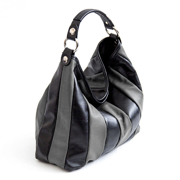 TESSA SMALL - Quilted nappa leather bag in grey