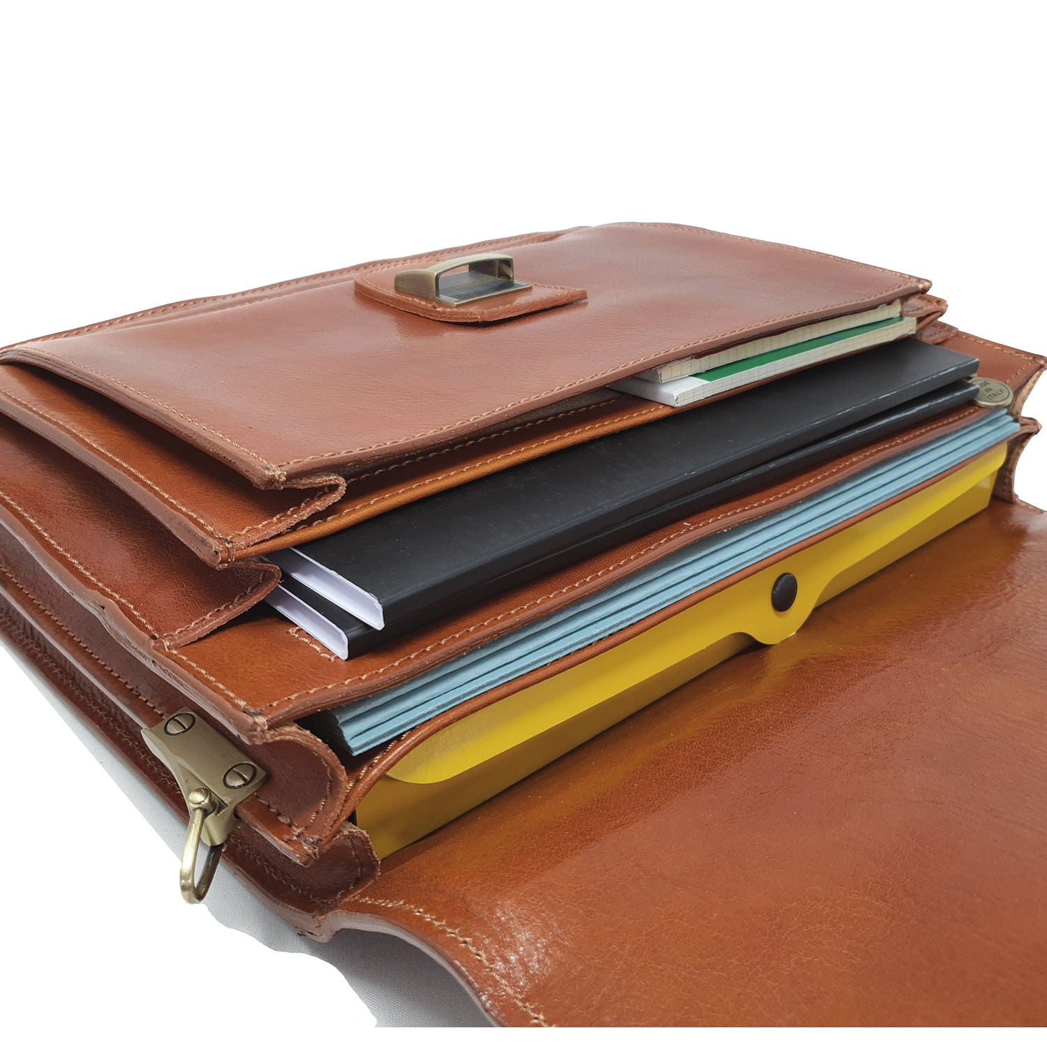 Borsa da lavoro Ventiquattrore Portadocumenti da Uomo Cartella in pelle - 39x28x9 Cm - G902