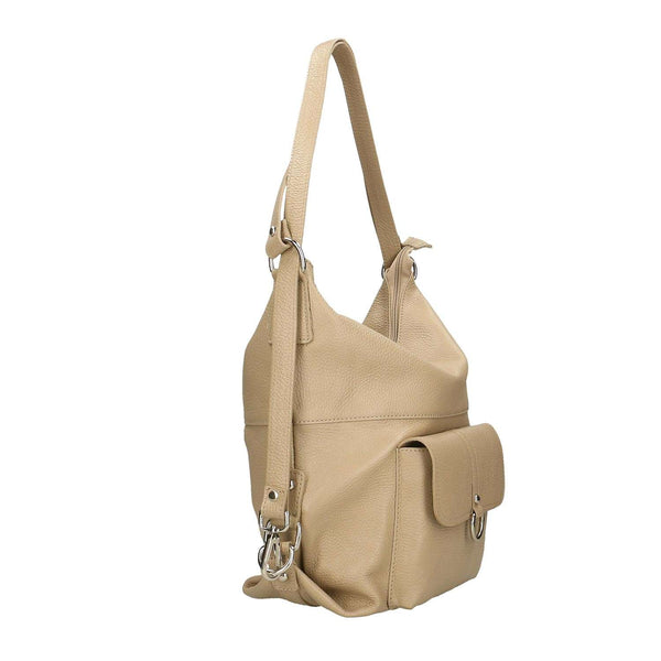Unisex Leather Backpack Bag - 3301. 