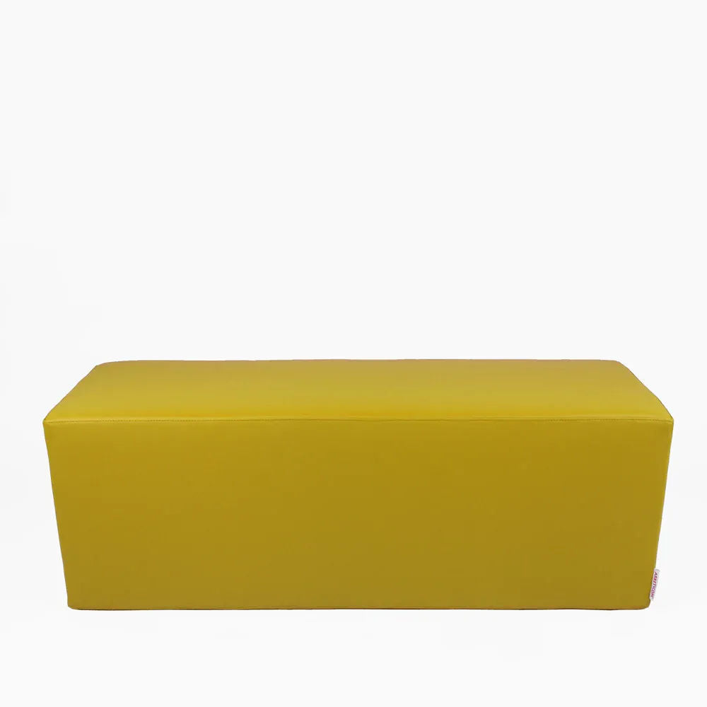 HORIZON 84, Pouf Bench Footrest in Removable Eco-Leather 84x42 h 42
