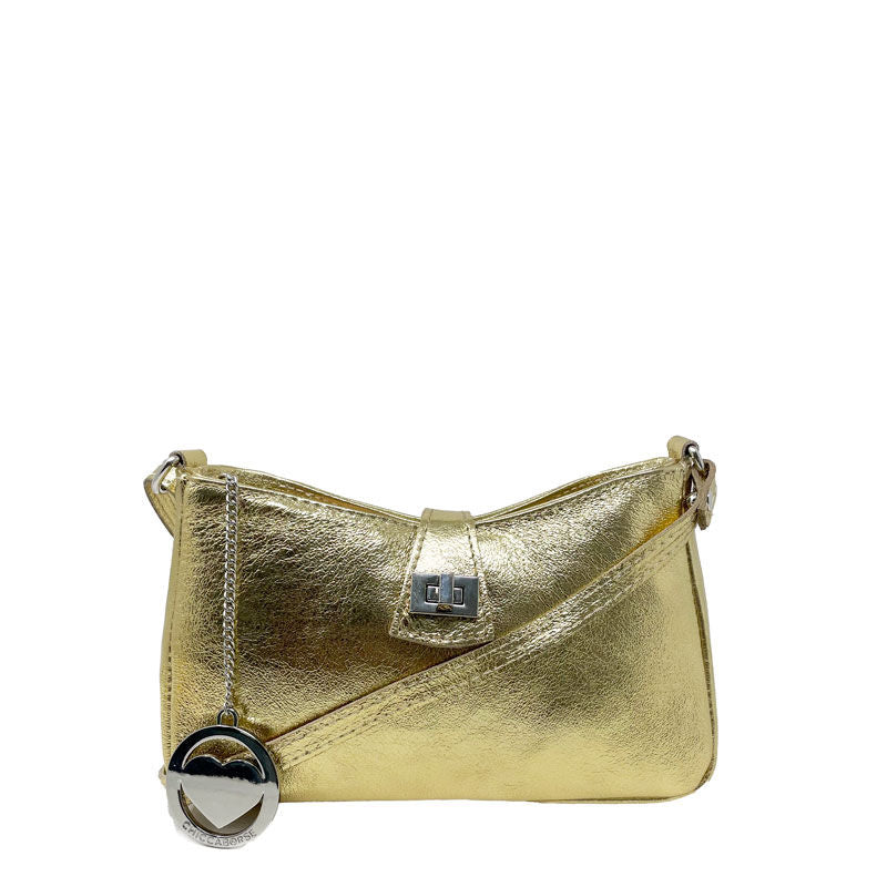 Women's Small Shoulder Clutch Bag with Casket Closure - Torino k048 