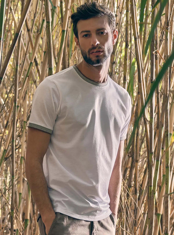 SHORT SLEEVE T-SHIRT IN MERCERIZED FABRIC