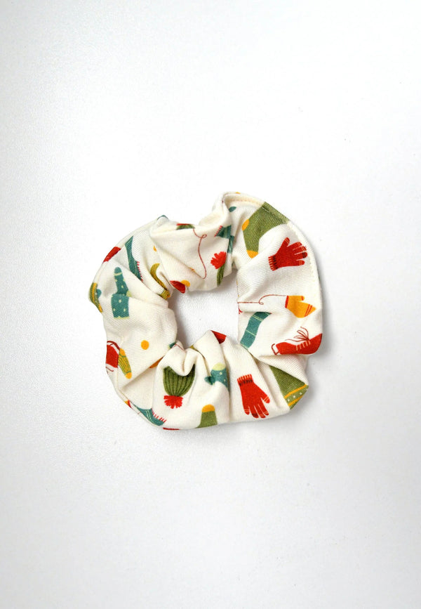 Chouchou (scrunchie) in bamboo - Brrr it's cold! - Blue balloon