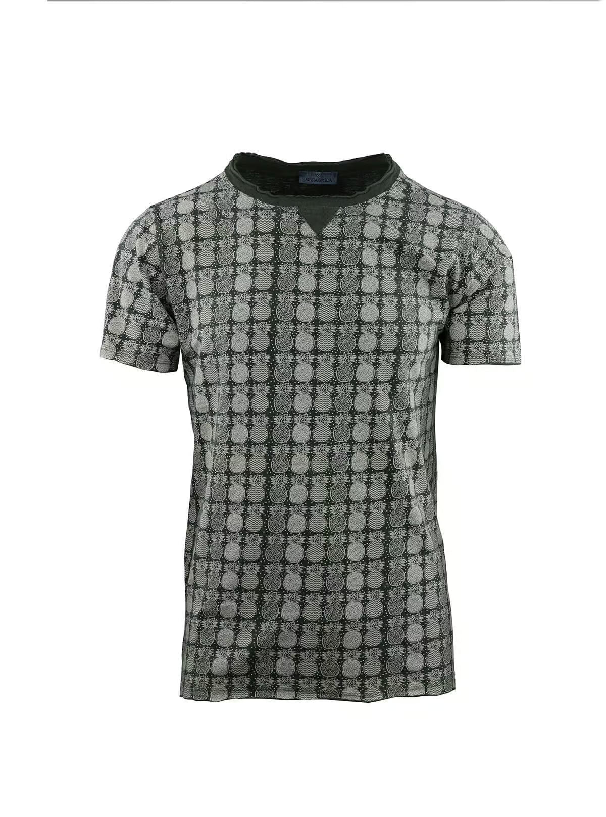 T-SHIRT FIAMMATA CON STAMPA ANANAS