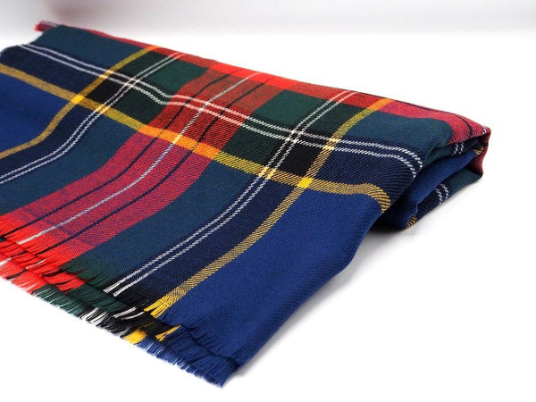 Pure wool checked scarf 