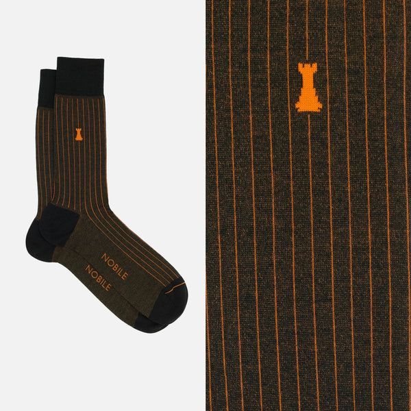 Julius Caesar - Short sock with very fine ribs 