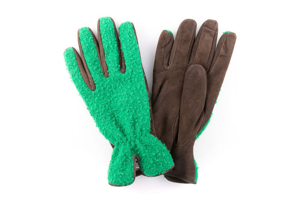 Green gloves Casentino cloth