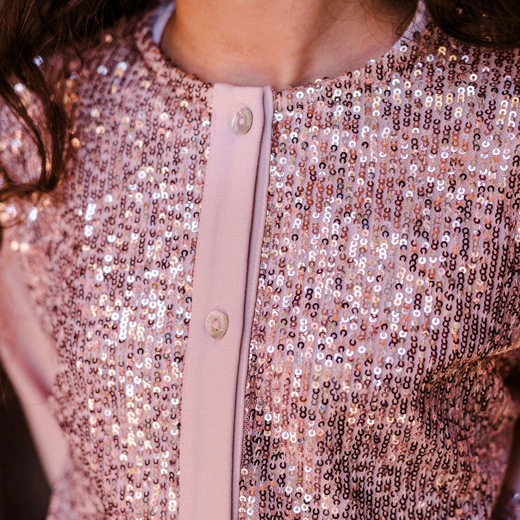 CARDIGAN COMBINATO PUNTO MILANO E PAILLETTES