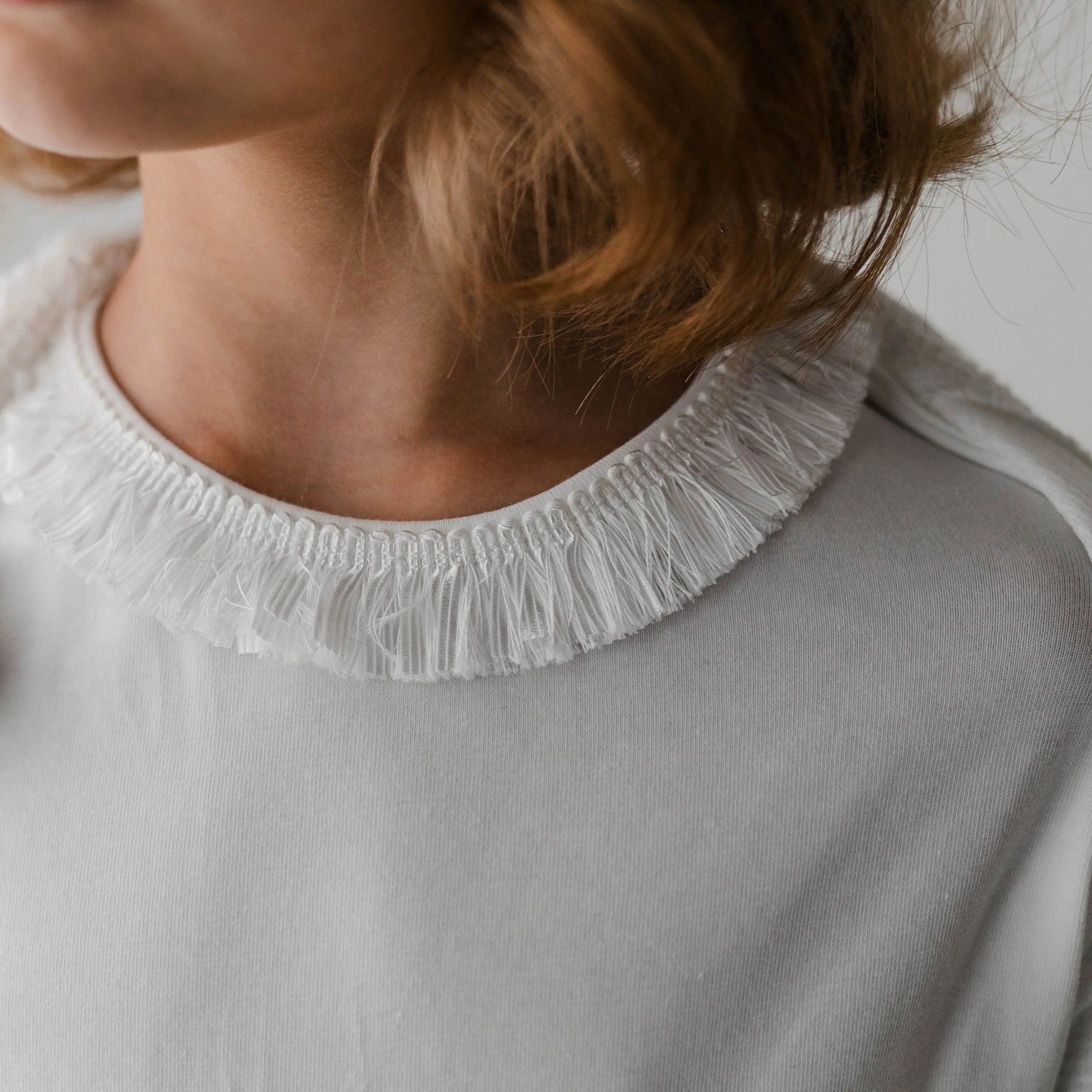 WHITE FRINGE T-SHIRT
