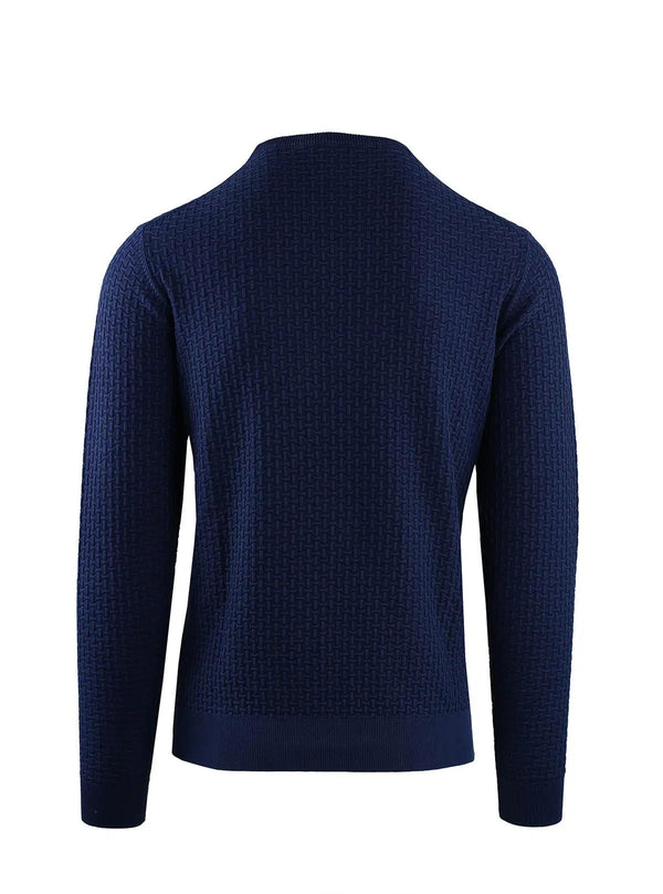 CREW NECK LONG SLEEVE WITH DÉLAVÉ EFFECT DIAMOND WORKMANSHIP