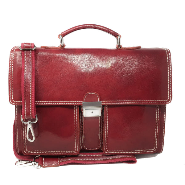 Large Briefcase Work Bag Men's Document Holder Leather Briefcase - 43x30x11 Cm - G1010 