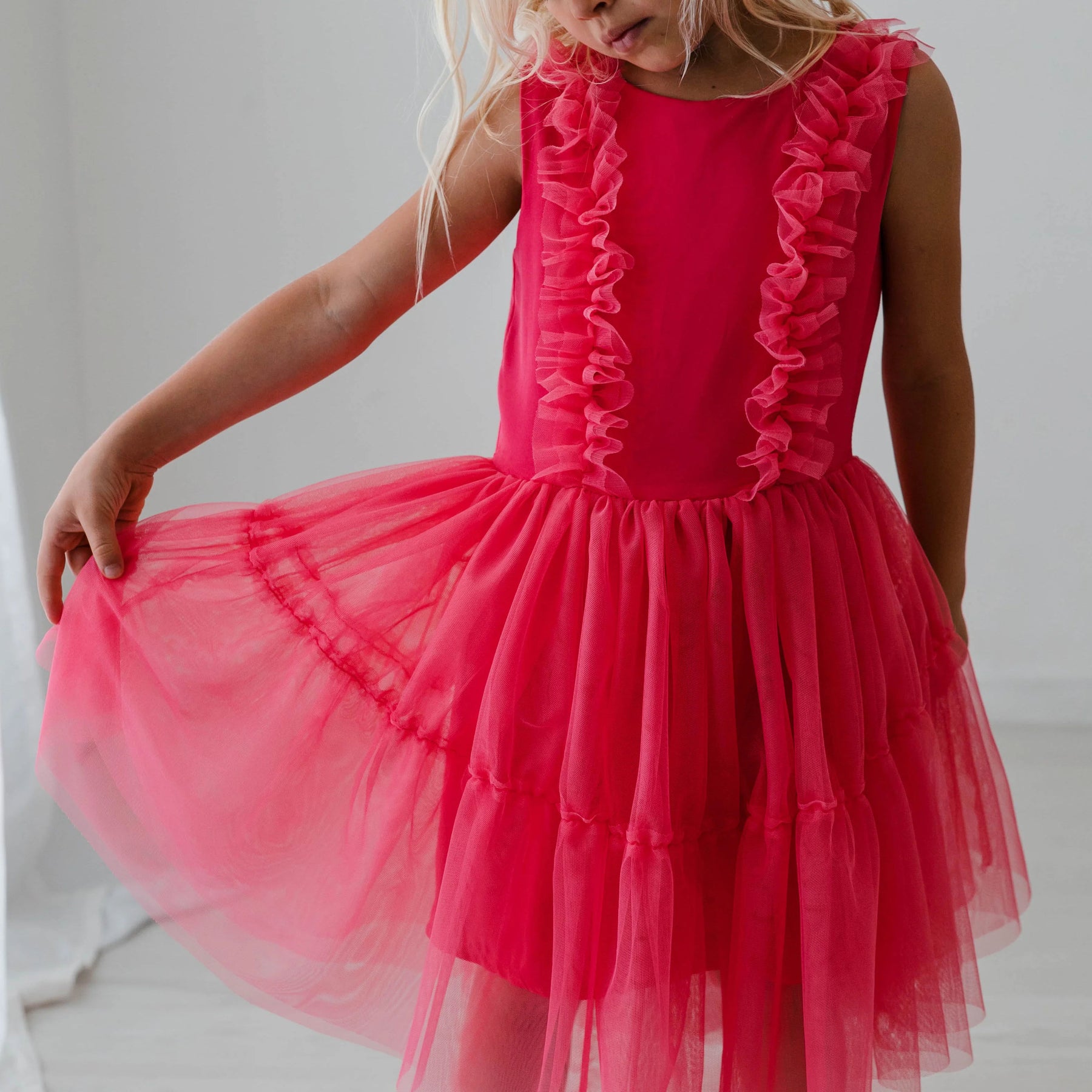 ABITO IN VISCOSA E TULLE