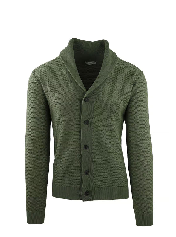 SHAWL COLLAR CARDIGAN WITH WEAVE WORKMANSHIP