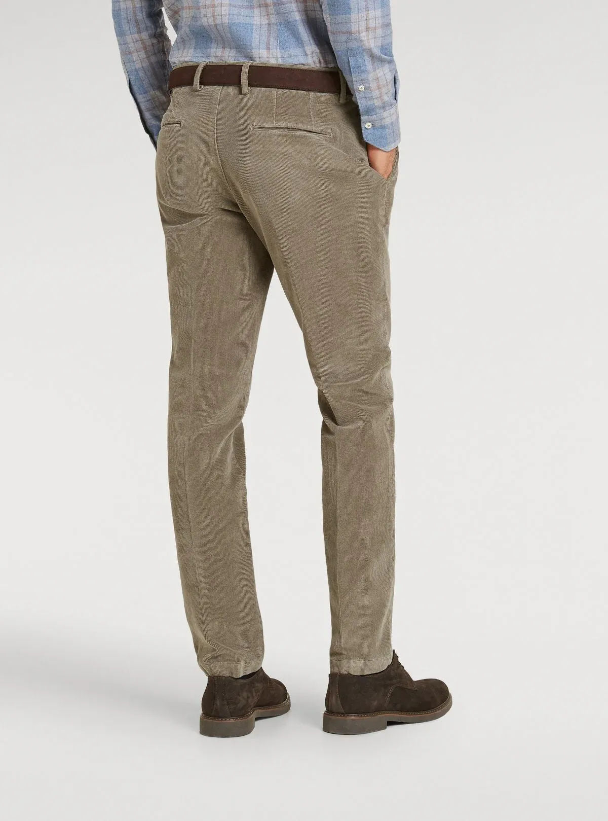 Pantalone chinos tasca America in velluto a coste